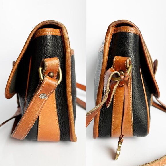 90s Dooney & Bourke All Weather Leather Large Equestrian Shoulder Bag St… - Picture 6 of 11